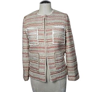 Langbao Tweed Hook Closure Jacket S
